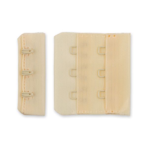 Застежки для бюстгальтера текстильные 45 мм, 50 шт, нейлон, №004 кремово-бежевый, Blitz ZB45-32