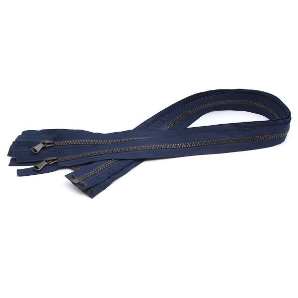 Молния трактор Arta Т6 (6 мм) 1 зам., разъем., 80 см, Noir, цв. 044 т.синий / 1000 брунит, уп.5 шт