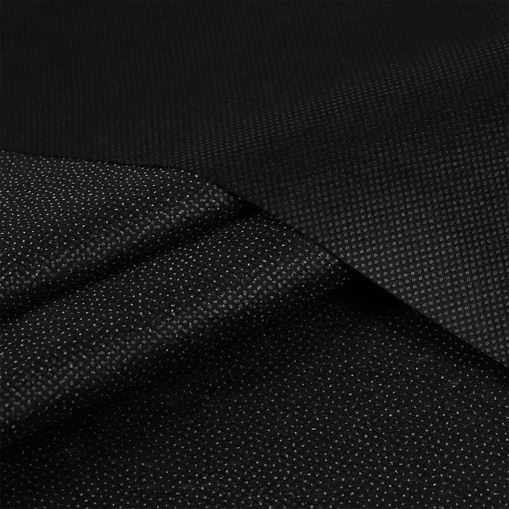 Флизелин клеевой точечный 60 г/м², цв.черный, шир.90см, 100м