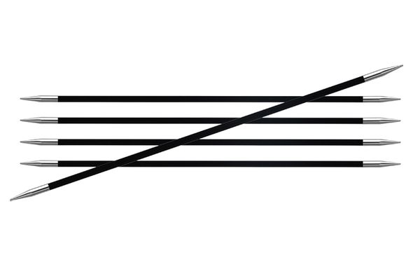 Спицы чулочные Knit Pro Karbonz 1 мм / 20см карбон, черный, 5 шт, 41120