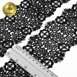 Кружево гипюр (плетёное) 85 мм / 4.5 метра, TBY.SUN.02, цв.черный