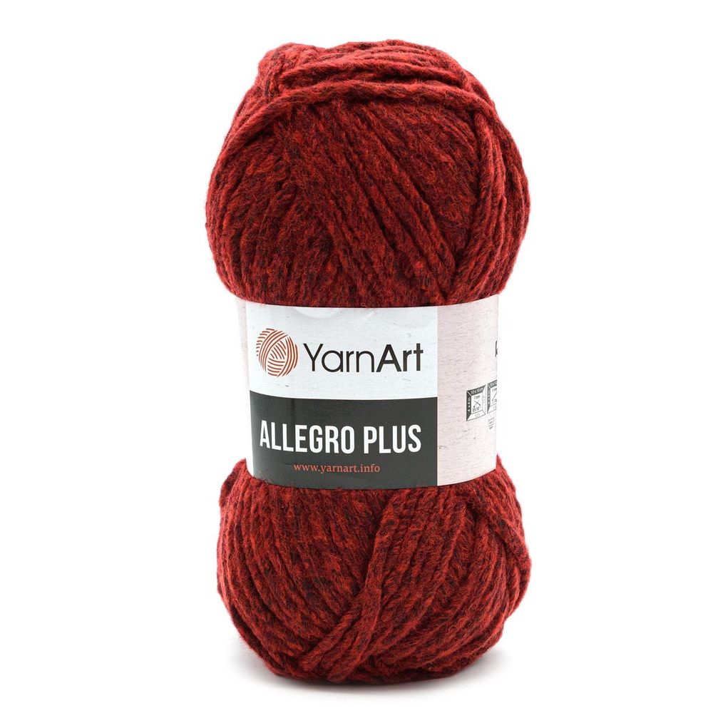 Пряжа YarnArt (ЯрнАрт) Allegro Plus / уп.5 мот. по 100 г, 110м, 711 красный меланж