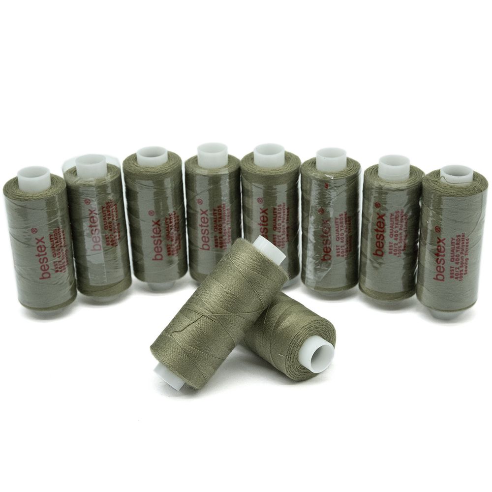 Нитки швейные бытовые Bestex 40/2, 365 м (400 ярд) / 10 кат., 338 светло-болотный
