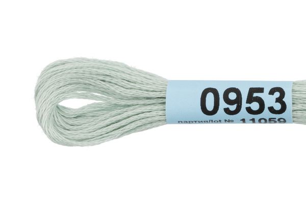 Мулине Gamma 100% хлопок, цв.0953 св.мята, 24 мотка по 8 метров