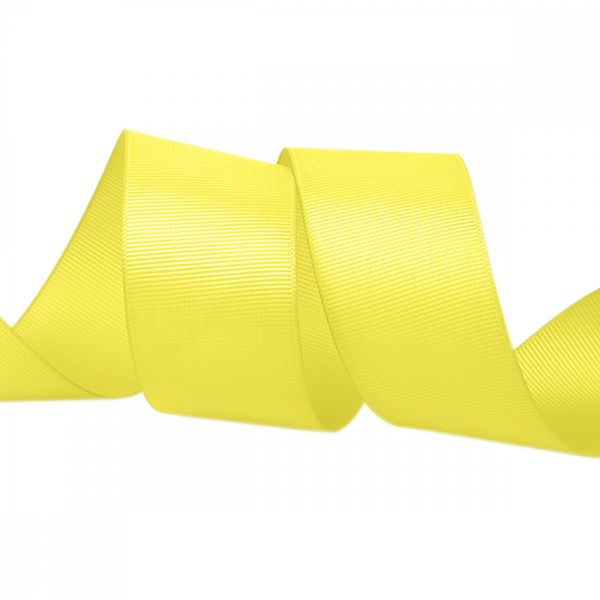 Лента репсовая (в рубчик) 38.0 мм / 22.8±1 метра, 640 желтый, Magic4Hobby