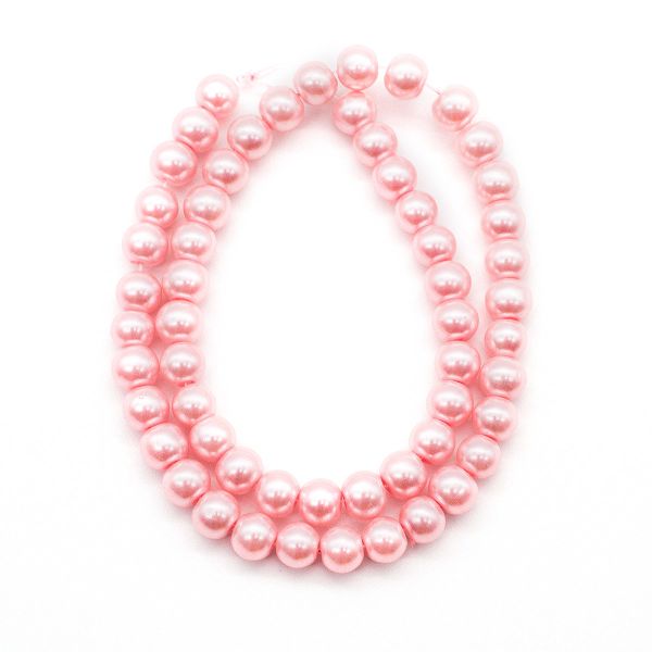 Бусины стекло ⌀8 мм, нить длина 40 см, Астра (SB-10), 5 шт