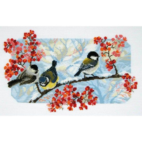 Набор для вышивания нитками Риолис, Зимний день, 40х24 см