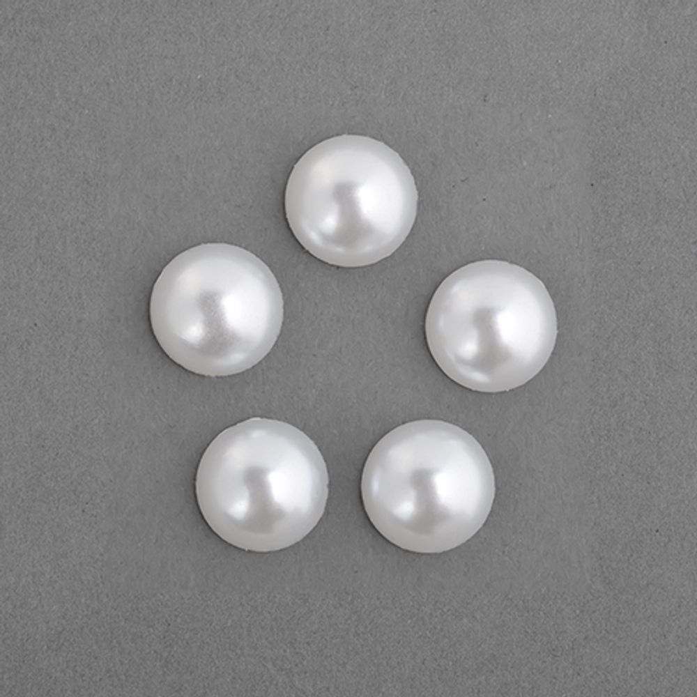 Полужемчужины перламутр Круг, арт.-1906-33, 6 мм цв.33 (129) белый уп.500г