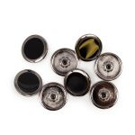 Часть кнопки Альфа (S-образная) ⌀25 мм (A-часть), 5/25 мм, эмаль чер.никель, 10 шт