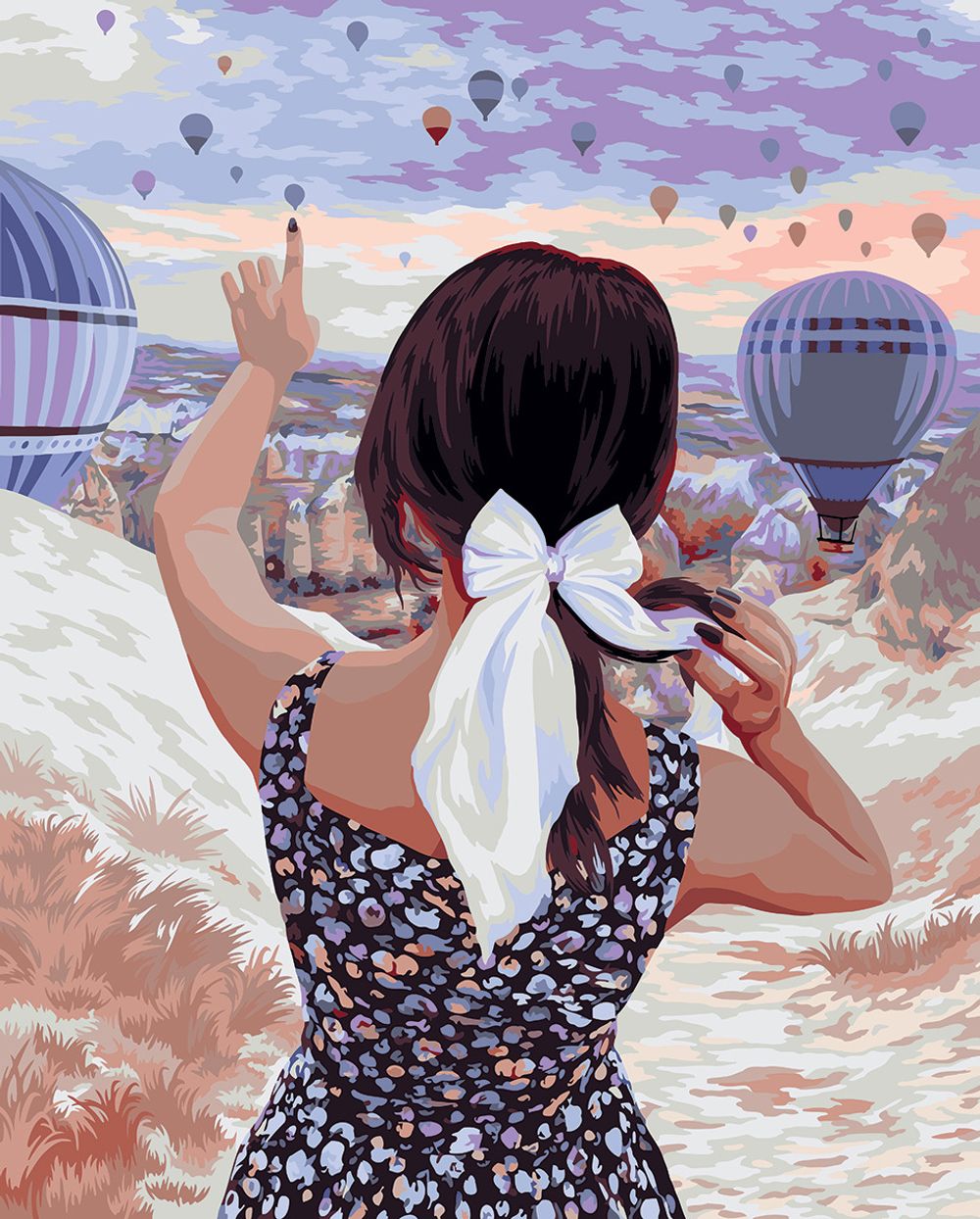 Картина по номерам Фрея, Девушка в долине любви, 50х40 см