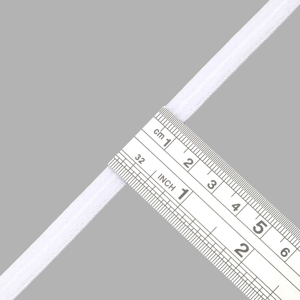 Резинка бельевая (бретелечная) с силиконом 8.0 мм / 50 метров, белый