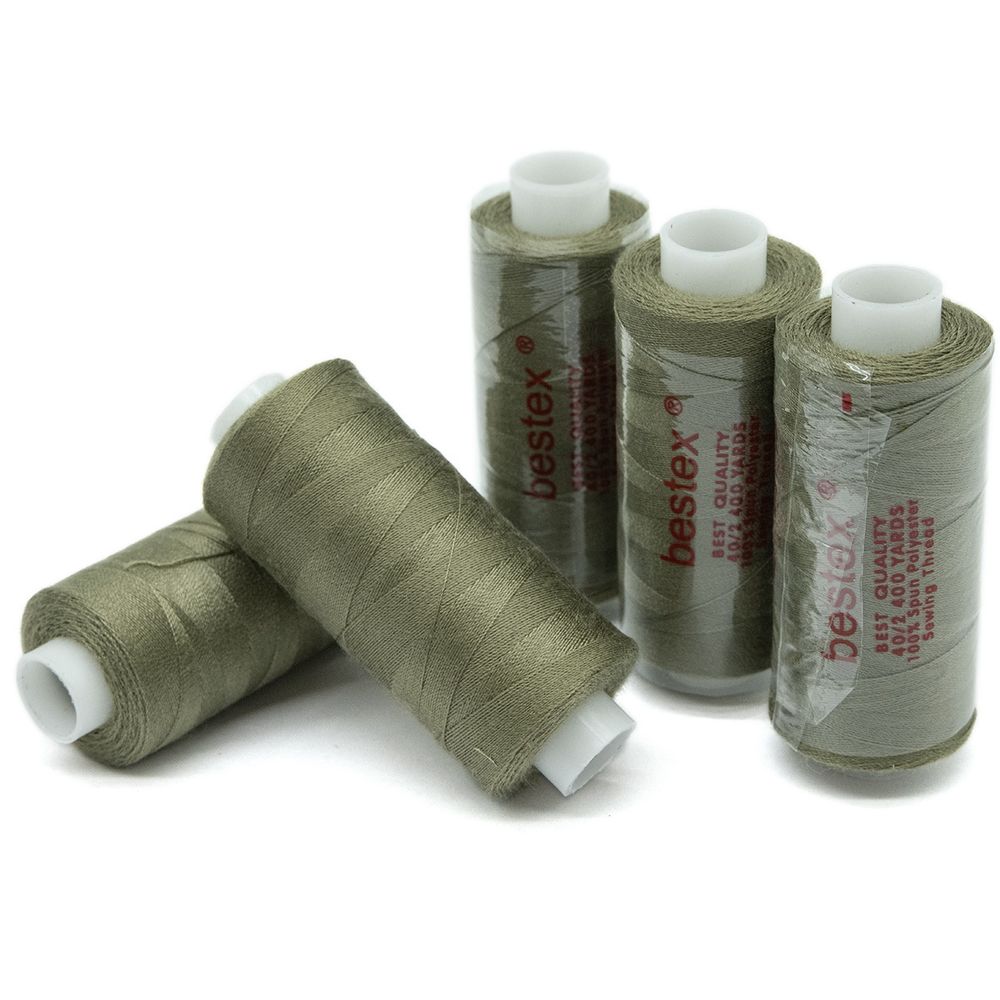 Нитки швейные бытовые Bestex 40/2, 365 м (400 ярд) / 10 кат., 338 светло-болотный