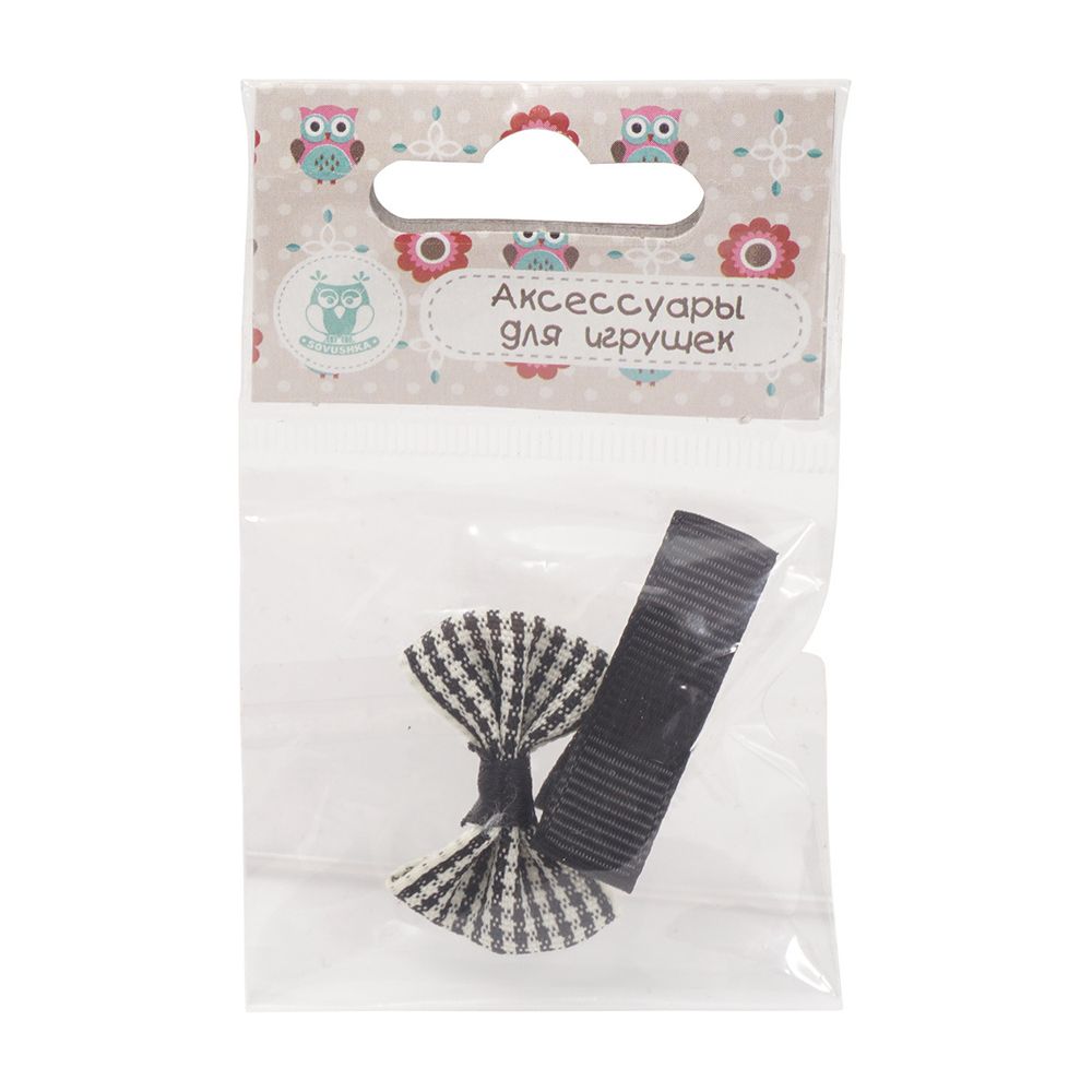 Набор Б-001 мини бантик+заколка 33мм/35мм (черный) 29352