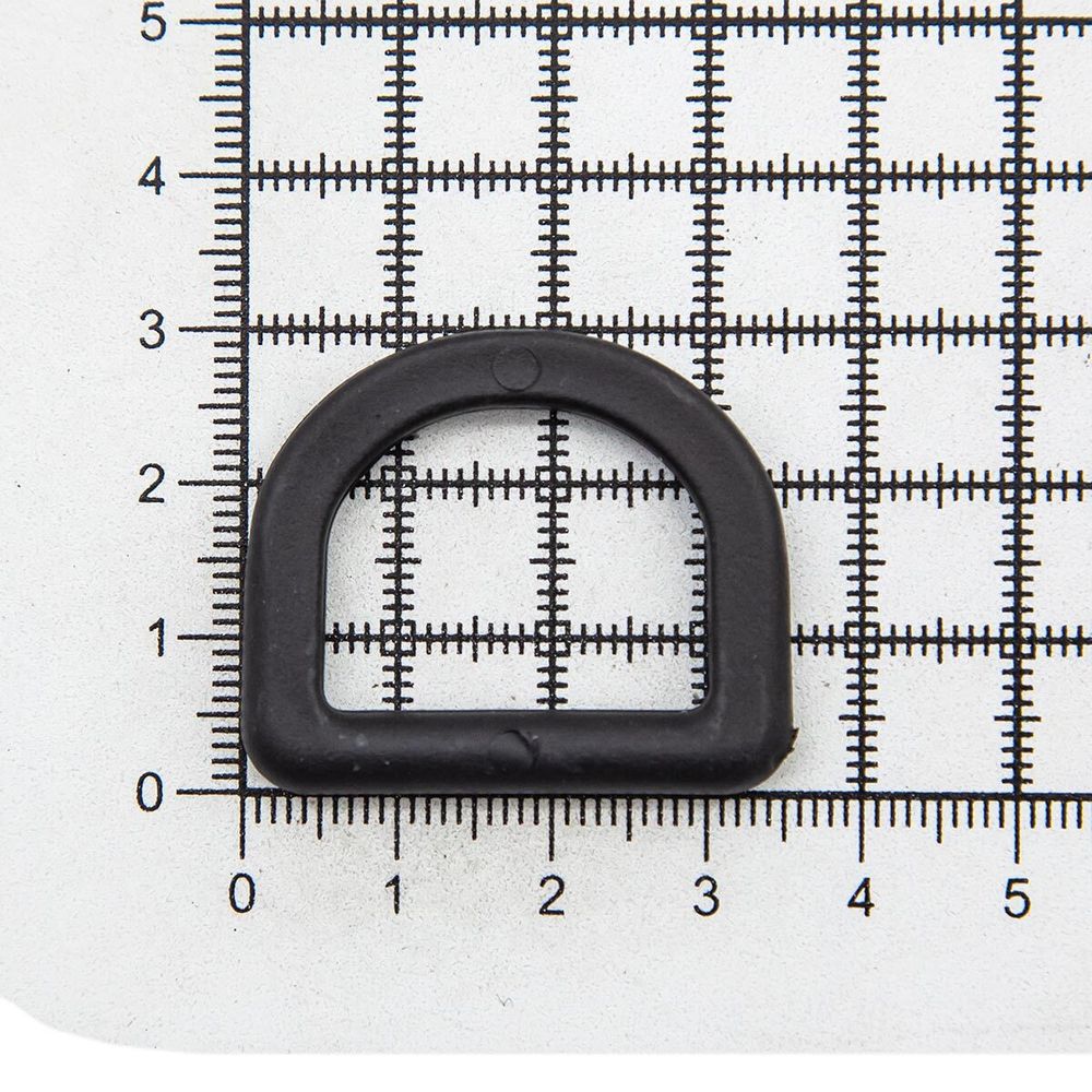 Полукольцо 25мм (35х30мм) пластик (ПП), чёрный, ПК-25, 100 шт