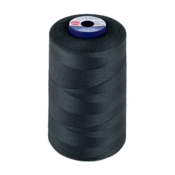 Нитки универсальные Gamma 40/2, 4570 м (5000 ярд) / 1 кат., 349 т.т.серый