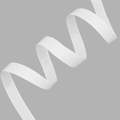 Лента репсовая (в рубчик) 12.0 мм / 22.86±1 метров, М 029 белый