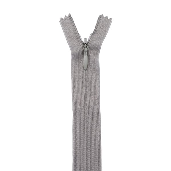 Молния потайная (скрытая) Т3 (3 мм) 1 зам., н/раз., 20 см, св.серый, 31205 / 20, 10 шт