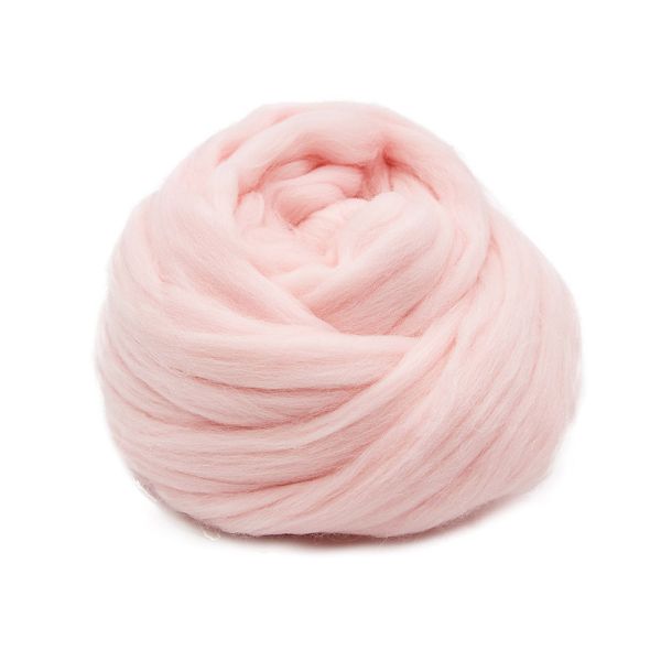 Шерсть для валяния Троицкая тонкая 1х100 г (до 23 мкр), 180 светлая бегония