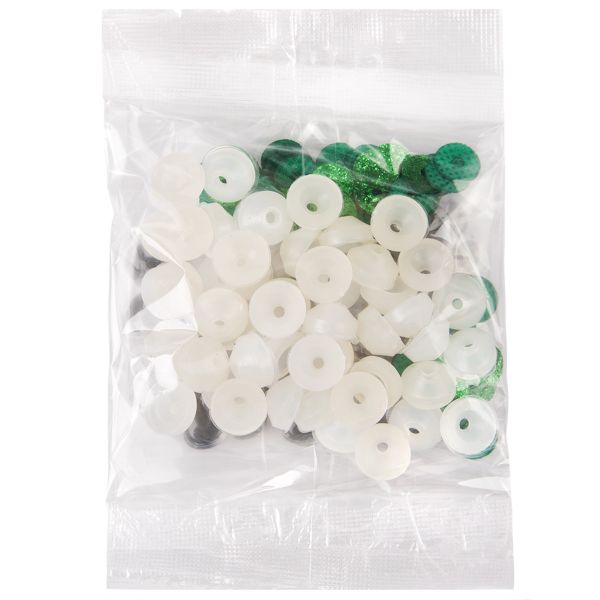 Глаза пластиковые с блестящей вставкой ⌀11 мм, 50 шт, зеленый, HobbyBe PGSB-11F