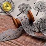 Кружево вязаное (тесьма) 30 мм / 10 метров, цв.25 св.серый, Kruzhevo