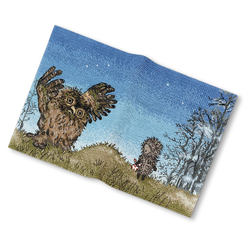 Набор для вышивания нитками Panna, Союзмультфильм. Обложка для паспорта. Ежик в тумане, 20х13.5 см