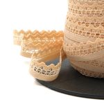 Резинка бельевая (ажурная) 13.5 мм / 50 метров, бежевый, 0313/81