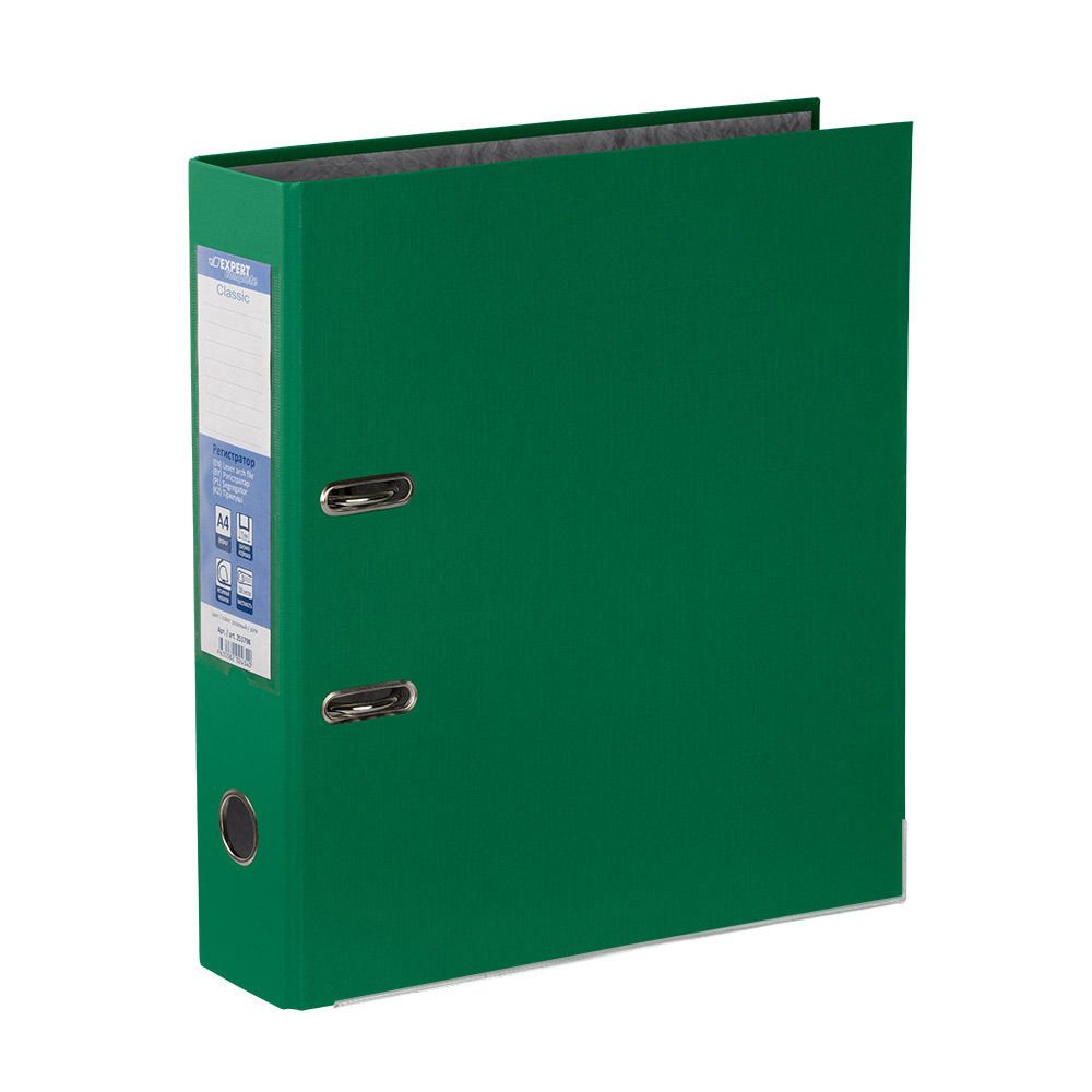 Регистратор PVC, мет.уг. 80 мм, 10 шт, Premier A4 арочный механизм, зеленый EC1032235, Expert Complete
