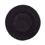 Набор заплаток пришивных из замши, круг ⌀4см, 6см и 8см, с перфорацией, 3 шт, 100% кожа (20 черный), 59401