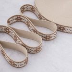 Стропа (ременная лента) 38 мм / 45.72 метра, [34.05 г/пог.м], с принтом 1-сторонняя, T0741 бежевый/коричневый, 3Al359