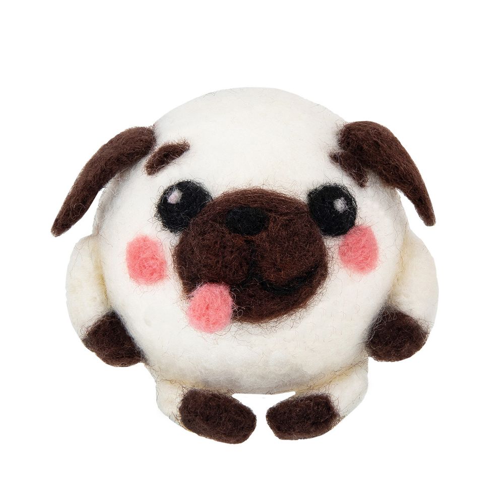 Набор для валяния Miadolla, Мопсик Спайк, 6 см, WT-0212