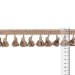 Бахрома отделочная 45.0 мм / 10 метров, с кистями, 195 т.кремовый, Gamma 555