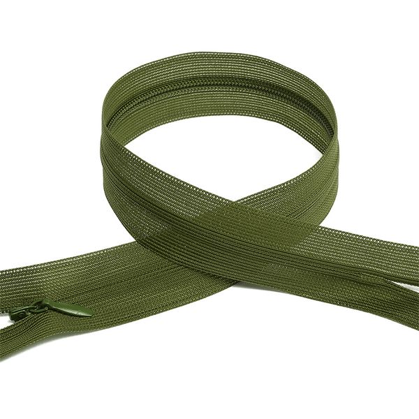 Молния потайная (скрытая) Т3 (3 мм) 1 зам., н/раз., 50 см, цв.F264 болотный уп.50 шт