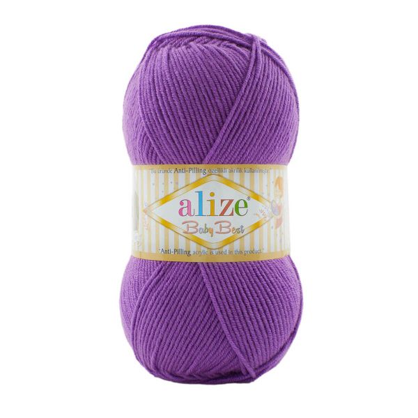 Пряжа Alize (Ализе) Baby Best / уп.5 мот. по 100 г, 240м, 133 фиолетовый