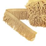 Бахрома отделочная 75.0 мм / 25 метров, витая, 123 св.золотистый, Gamma 565