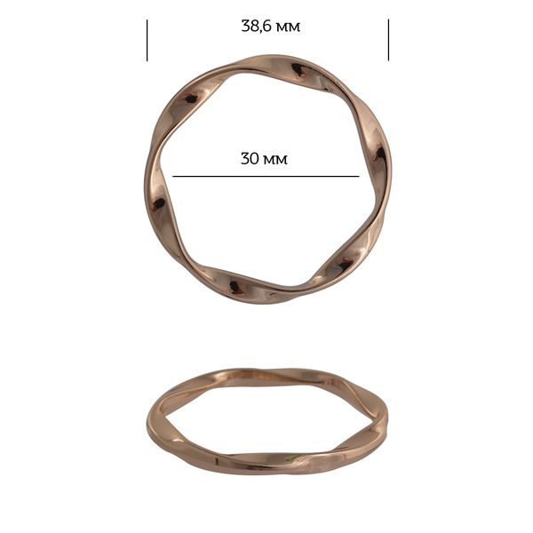 Кольцо литое металл in ⌀30 мм (38.6 мм внешн.), 1A1185.1 цв. золото уп. 10 шт
