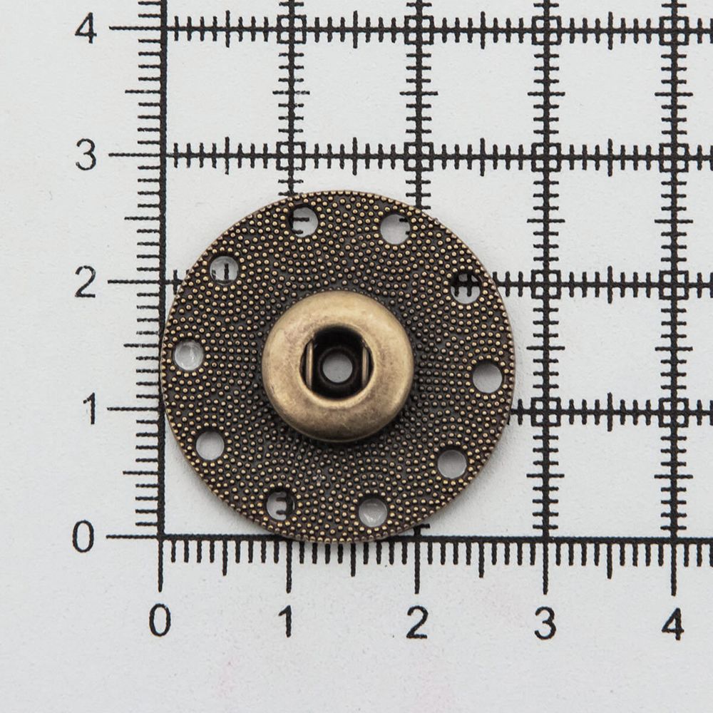 Кнопка пришивная металл ⌀28.0 мм, металл, OB, уп.10 шт