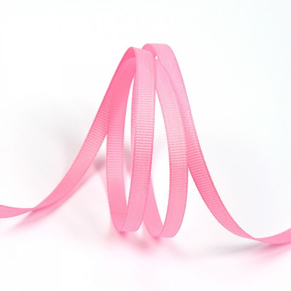 Лента репсовая (в рубчик) 6.0 мм, 155 (5029) ярк.розовый, уп. 27,4м