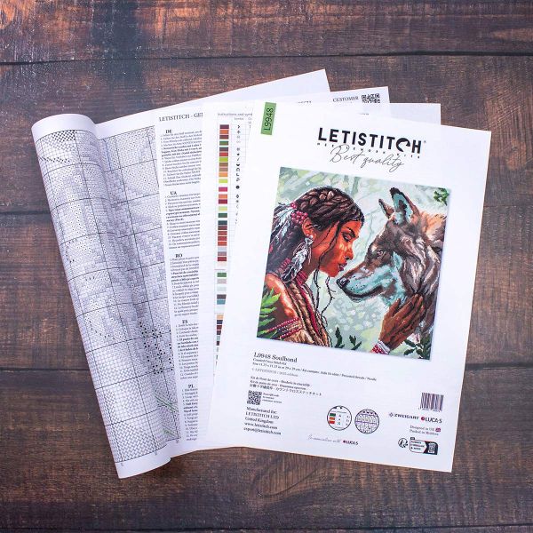 Набор для вышивания нитками LetiStitch L9948, Связь душ 29х29см