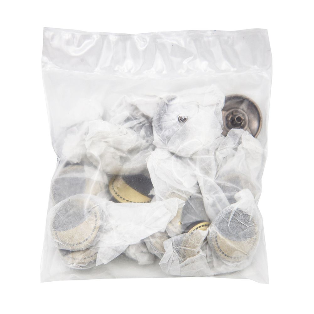 Часть кнопки Альфа (S-образная) ⌀20 мм (A-часть), 5/20 ограничитель металл, латунь, 20 шт