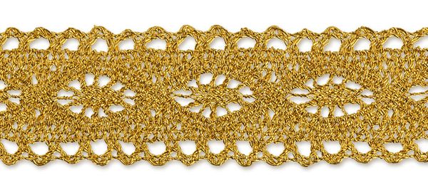 Тесьма металлизированная MTR-32 26 мм, 22.8 м, золото, Gamma