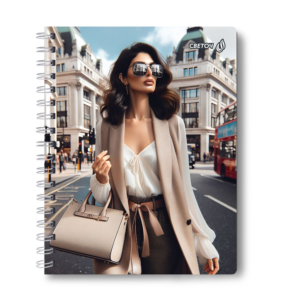 Тетрадь ученическая общая с двойной обложкой, A5 96 л. на гребне 65 г/м², белизна 100 %, 4 шт, клетка, 01210 МИКС - Супер - ассорти, Светоч Т118