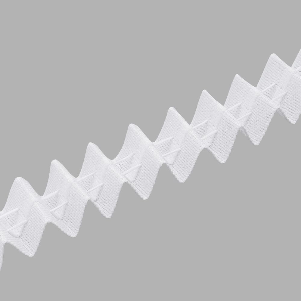 Лента (тесьма) шторная: сборка параллельная 25 мм / 100 метров, 613114