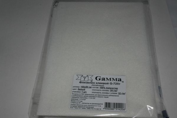 Флизелин клеевой точечный 32±2 г/м², (5 шт по 100х50 см), белый, Gamma G-725t