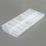 Контейнер для мелочей пенал большой 25x10.5x2.75 см, 14 ячеек, цв. в ассортименте