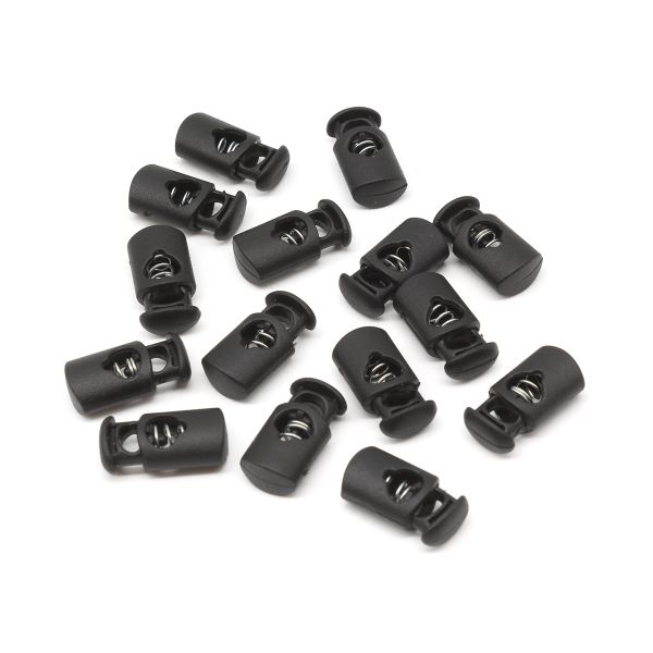 Фиксатор (зажим) для шнура пластик 1 отв., ⌀5.5 мм, 20х10 мм, цилиндр, черный, 200 шт