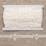 Кружево гипюр (плетёное) (матовое) 30 мм, 13.72м, цв.белый, S090710