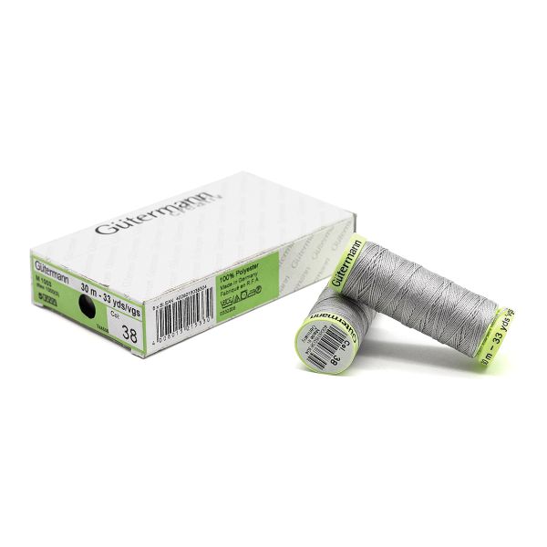 Нитки отделочные Gutermann Top Stitch, 30м, 038 св.серый, 5 катушек