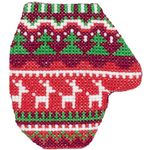 Набор для вышивания нитками Klart, Варежка с оленями, 7,5х8,5 см