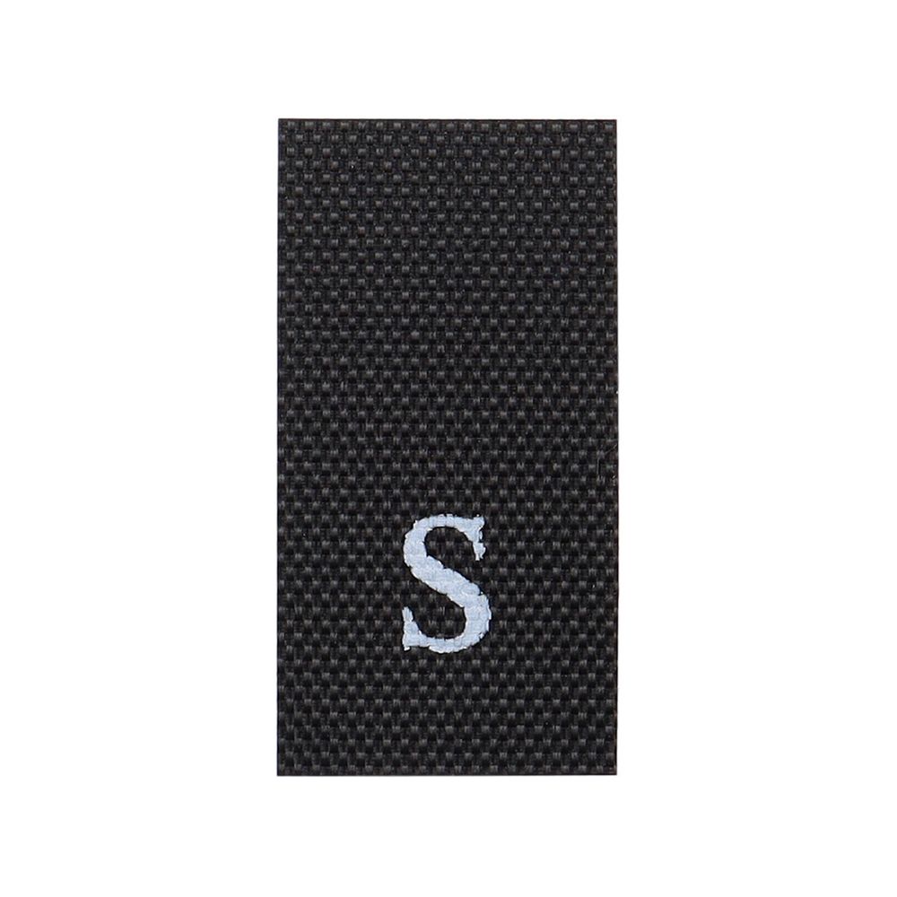 Этикетка-размерник 10х20мм, 100 шт/упак, черный фон/белый шрифт (MN) (S)