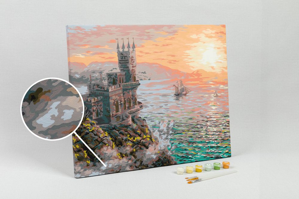 Картина по номерам Фрея, Ласточкино гнездо. Утро, 50х40 см